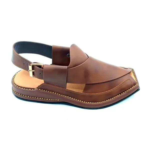 HAND Stitched Genuine Leather Ultra Soft Peshawari Chappal - Image 4