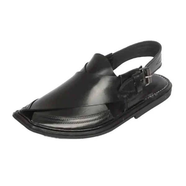 Premium Quality Charsadda Chappal (Black) - Image 2