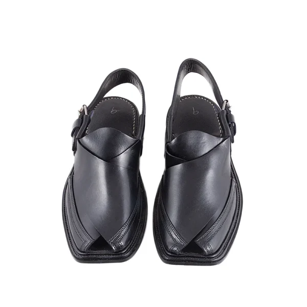 Premium Quality Charsadda Chappal (Black)