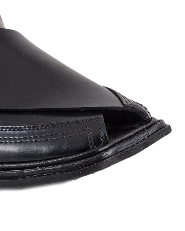 Premium Quality Charsadda Chappal (Black) - Image 3