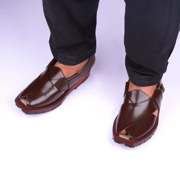 Brown Quetta Norozi Chappal with Double Sole