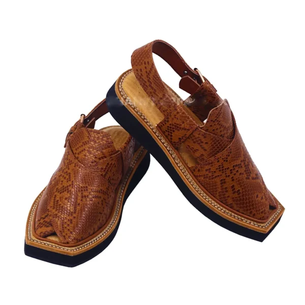 Snake Leather Kaptaan Chappal - Image 6