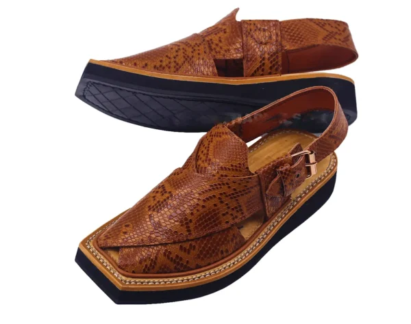 Snake Leather Kaptaan Chappal