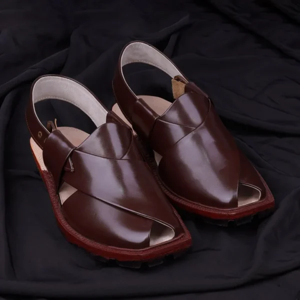 Brown Quetta Norozi Chappal with Double Sole - Image 3
