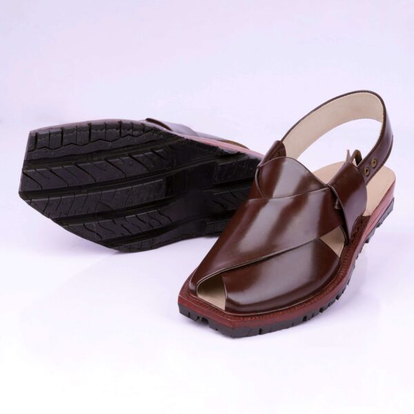 Brown Quetta Norozi Chappal with Double Sole - Image 2